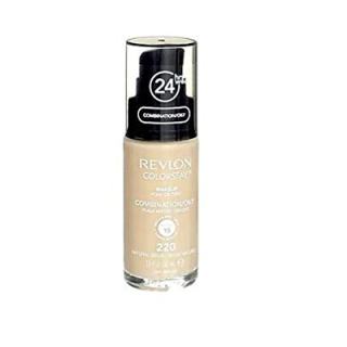 Home A bottle of Revlon ColorStay Liquid Foundation in Natural Beige, showcasing its matte, oil-free formula designed for long-lasting, flawless coverage.