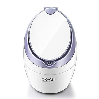 Home Okachi Gliya Nano Facial Steamer with HD Mirror for Home Spa and Skincare, featuring Nano-Steam Technology for deep hydration and pore cleaning.