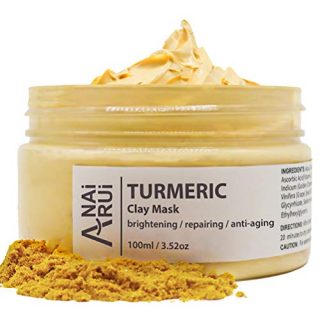 ANAIRUI Turmeric Face Mask, Bentonite Clay Facial Mask